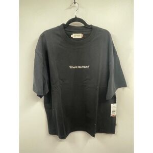 Honor The Gift Where You From T-Shirt Mens XL Black 100% Cotton Short Sleeve NWT